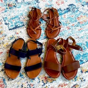 3 pairs of sandals